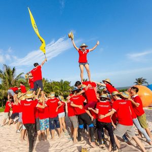 chất vải may đồng phục team building