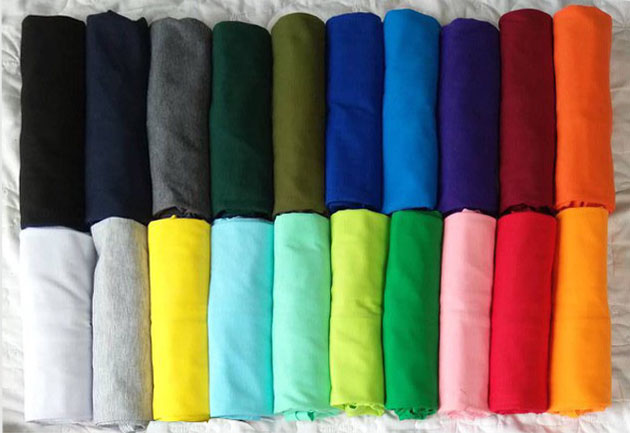 Vải thun trơn 100% cotton được sử dụng phổ biến nhất