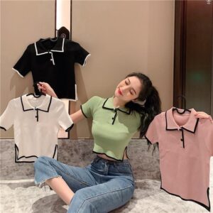 Áo cổ polo cộc tay